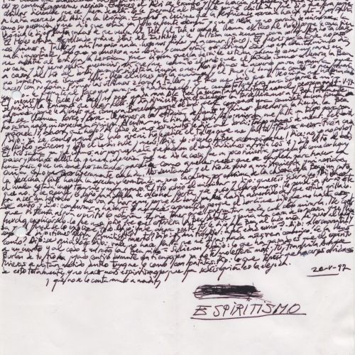 No me rayes "Espiritismo" 5, manuscrito (Jq Ruiz Millet)