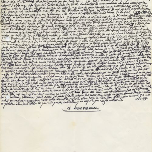 No me rayes "Mi amor por ella", manuscrito (Jq Ruiz Millet)