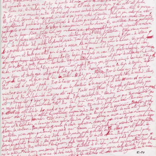 No me rayes "Fumando en clase", manuscrito (Jq Ruiz Millet)