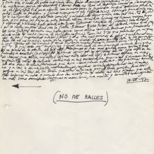 No me rayes "No me rayes" 3, manuscrito (Jq Ruiz Millet)