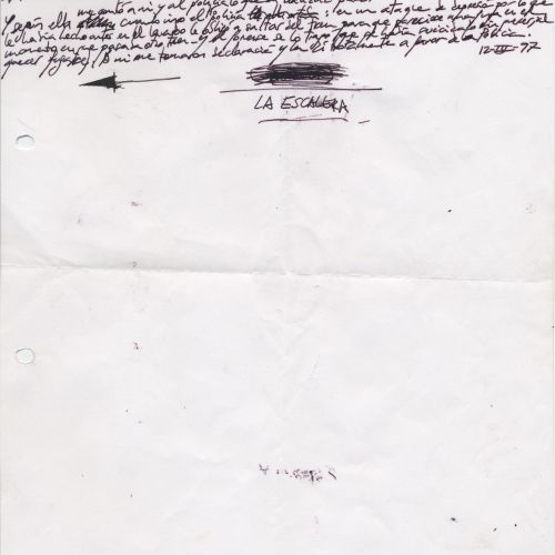 No me rayes "La escalera" 2, manuscrito (Jq Ruiz Millet)