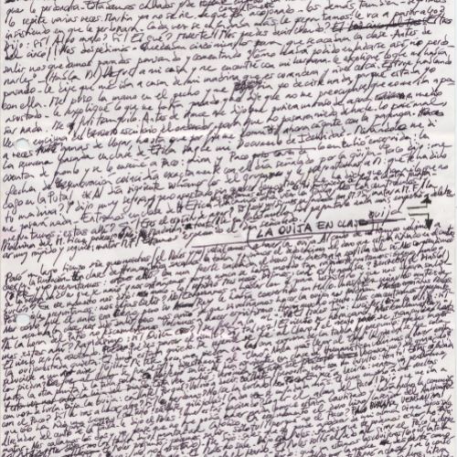 No me rayes "La ouija en clase", manuscrito (Jq Ruiz Millet)