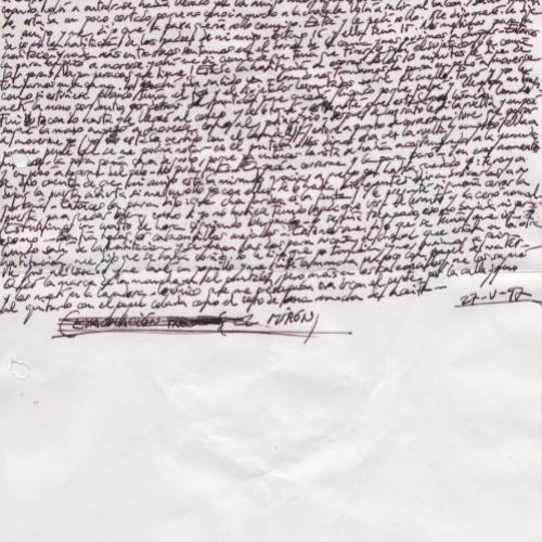 No me rayes "El mirón", manuscrito (Jq Ruiz Millet)