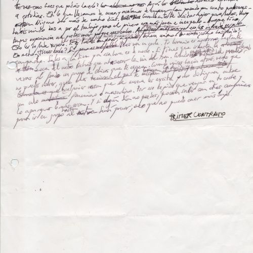 No me rayes "No se puede caer más bajo", manuscrito (Jq Ruiz Millet)