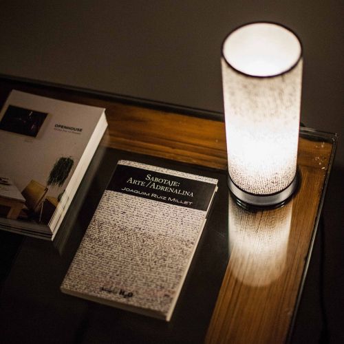 MANUSCRIPT lamp next to SABOTAJE: ART / ADRENALINE
