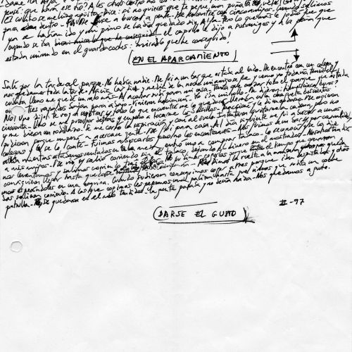 No me rayes "Darse el gusto", manuscrito (Jq Ruiz Millet)