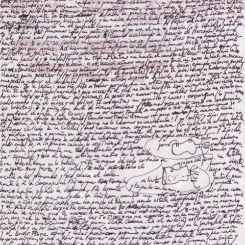 No me rayes "El peso de la vida" 1, manuscrito (Jq Ruiz Millet)