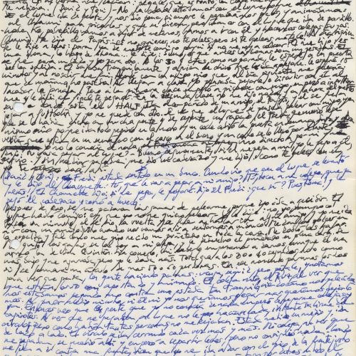 Sabotaje: Arte/Adrenalina "El Chino", manuscrito (Jq Ruiz Millet)