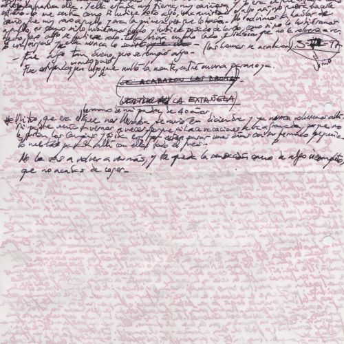No me rayes "La extrañeza" 2, manuscrito (Jq Ruiz Millet)