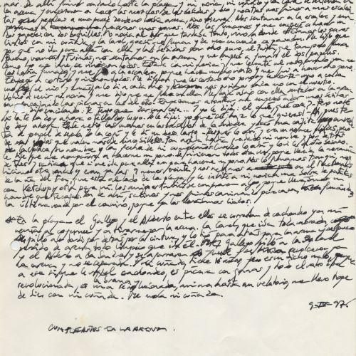 Sabotaje: Arte/Adrenalina "Me mola mi cuñada", manuscrito (Jq Ruiz Millet)